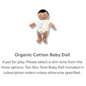 Lovevery Organic Cotton Rainbow Light Skin Polka Dot Baby Doll Plush
